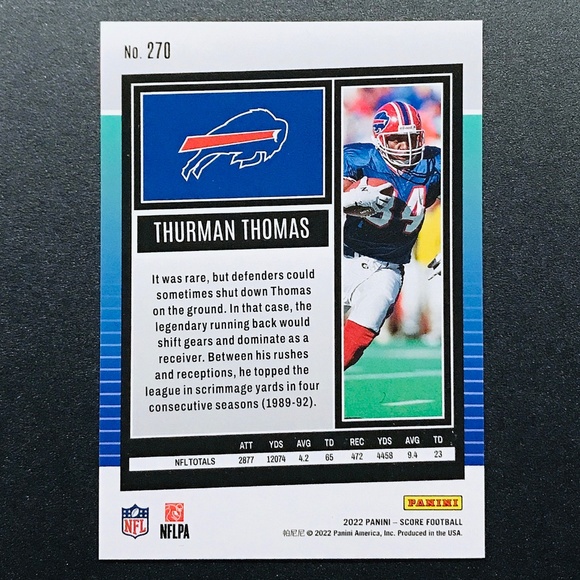 Thurman Thomas - 2022 Score #270 - Picture 2 of 2